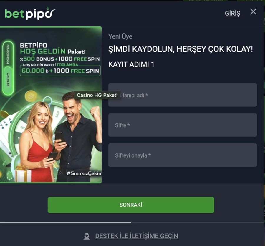 Betpipo spor bahisleri